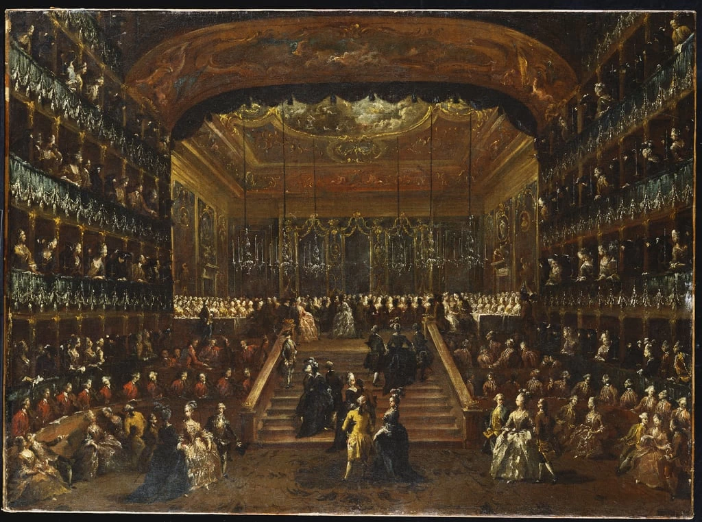 La cena e il ballo al Teatro San Benedetto di Venezia, in onore dei Conti del Nord, il 22 gennaio 1782